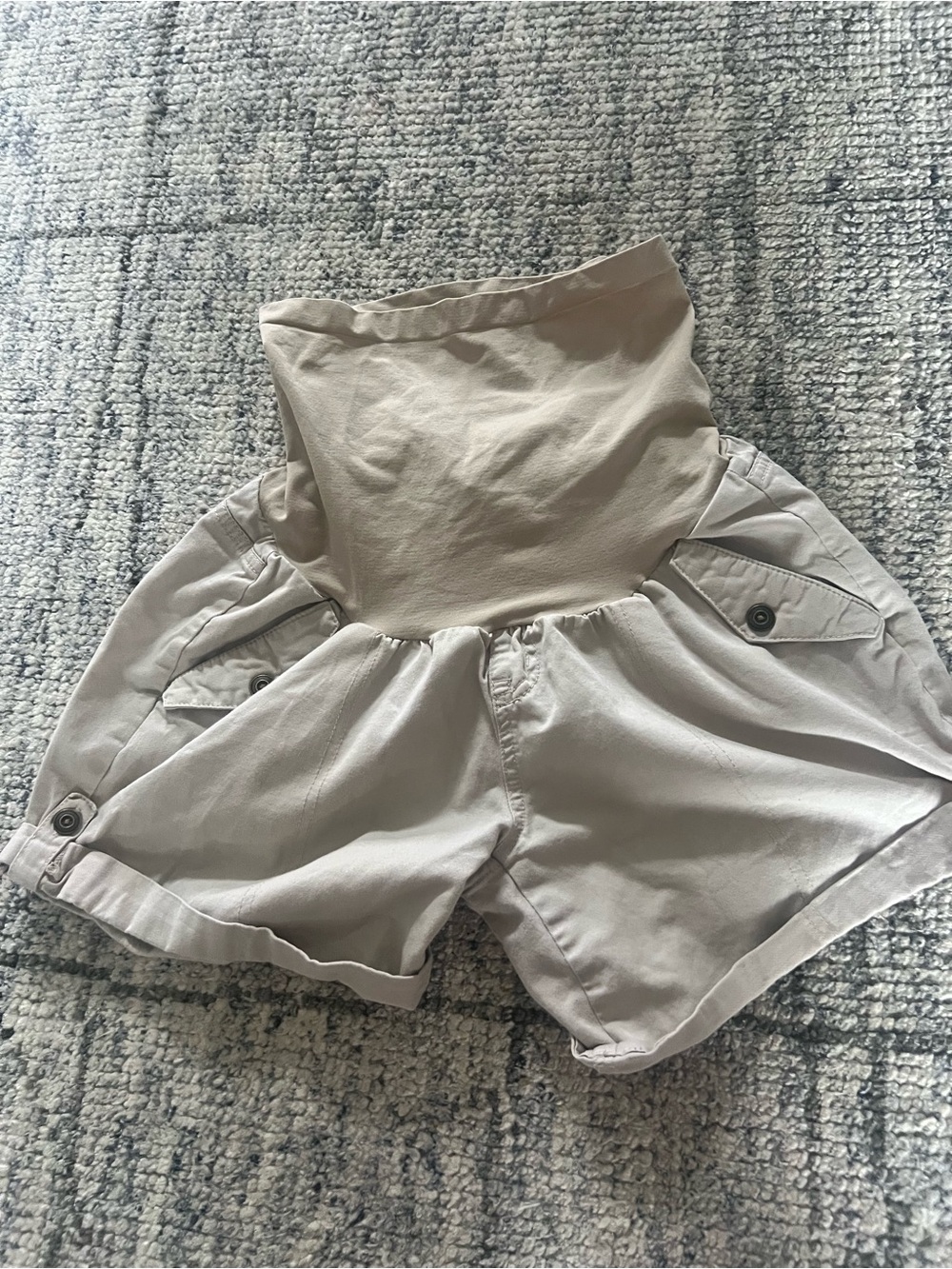 Motherhood Maternity Beige Maternity Shorts with Waist Panel